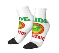 SMAZDFXX Calcetines deportivos de algodón hasta el tobillo con la bandera de Mauritania, ideales para correr. Transpirables y cómodos. Un regalo original para hombres, mujeres y adolescentes.