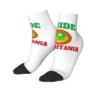 SMAZDFXX Calcetines deportivos de algodón hasta el tobillo con la bandera de Mauritania, ideales para correr. Transpirables y cómodos. Un regalo original para hombres, mujeres y adolescentes.