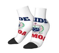SMAZDFXX Calcetines deportivos de algodón hasta el tobillo con la bandera de Samoa, ideales para correr y para un look casual y transpirable. Un regalo original para hombres, mujeres y adolescentes.
