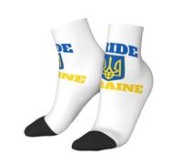 SMAZDFXX Calcetines deportivos de algodón hasta el tobillo con la bandera de Ucrania. Ideales para correr. Transpirables y cómodos. Un regalo original para hombres, mujeres y adolescentes.