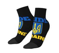 SMAZDFXX Calcetines deportivos de algodón hasta el tobillo con la bandera de Ucrania. Ideales para correr. Transpirables y cómodos. Un regalo original para hombres, mujeres y adolescentes.