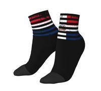 SMAZDFXX Calcetines deportivos tobilleros de algodón con la bandera de la República Dominicana, estilo retro, transpirables e informales. Un regalo original para hombres, mujeres y adolescentes.