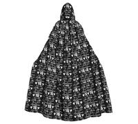 SMAZDFXX Capa con capucha y globos de feliz cumpleaños para mujeres, hombres y adultos, de cuerpo entero, para disfraces de Halloween y cosplay.