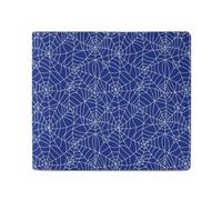 SMAZDFXX Cartera Azul con diseño de telaraña para Halloween, para Hombre y Mujer, de Cuero sintético, Tarjetero y Organizador de identificación.