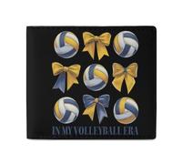 SMAZDFXX Cartera con Lazos En mi era del Voleibol para Mujer y Hombre, Tarjetero de identificación de Cuero sintético PU.
