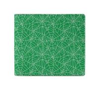 SMAZDFXX Cartera de Halloween con telaraña Verde para Hombre y Mujer, de Cuero sintético PU, Tarjetero para Tarjetas de crédito e identificación.