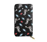 SMAZDFXX Cartera de Piel Space Astronaut Slam Dunk Moon, Bolso Personalizado para Mujer, Regalo de cumpleaños, Aniversario, San Valentín, 4,13 x 7,48 Pulgadas