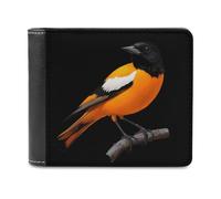SMAZDFXX Cartera Plegable Baltimore Oriole Bird Slim para Hombre, de Piel sintética, con 6 tarjeteros y Clip para Billetes.