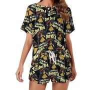SMAZDFXX Conjunto de Pijama de Manga Corta para Mujer Don't Be A Salty Bitch (No Seas una Perra Salada), 2 Piezas, pantalón Corto y Camiseta. Ropa de Estar por casa.