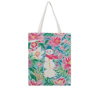 SMAZDFXX Diseño 19: Bolsa de lona reutilizable para mujer, ideal para ir de compras, trabajar, vacaciones, etc.