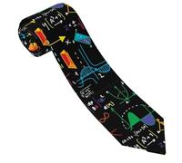 SMAZDFXX Ecuaciones matemáticas coloridas para el aula de matemáticas 4 corbatas para hombre Corbatas de moda Corbatas casuales para caballero Corbatas novedosas para hombres