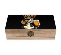 SMAZDFXX En Dog Beers solo he tenido una caja de almacenamiento de madera, contenedores organizadores con tapa abatible para escritorio