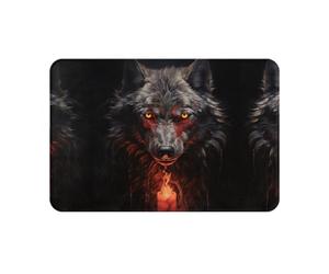 SMAZDFXX Felpudo de Entrada con Estampado de Lobo Rojo de Bad Boy, Alfombra de Bienvenida, Apto para Interior y Exterior, fácil de Limpiar.