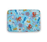 SMAZDFXX Felpudo Ocean Welcome para Puerta de Entrada, Exterior, Antideslizante, para Cocina, Interior, 40 x 60 cm