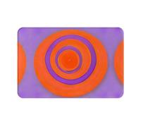 SMAZDFXX Felpudos Impresos en el Centro del círculo Naranja, felpudos para Exterior, adecuados para cocinas, baños, decoración Interior y Exterior.