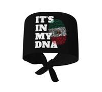 SMAZDFXX Gorro de Limpieza con la Bandera de México para Hombre y Mujer, Ajustable, con Lazo en la Espalda.