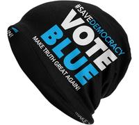 SMAZDFXX Gorro de Punto para Hombre Black Save Democracy Vote Blue Make Truth Great Again