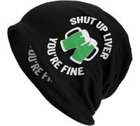 SMAZDFXX Gorro de Punto para Hombre Black Shut up Liver You'Re Fine