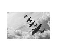 SMAZDFXX Imagen Retro de bombarderos Lancaster de Battle Royale Air Force en Las Nubes. Alfombra de Entrada, Felpudo, tapete Decorativo para Cocina o Dormitorio. 49 x 80 cm.