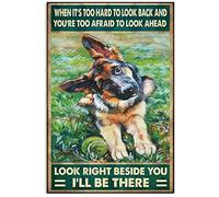 SMAZDFXX Letrero de metal retro vintage Mira a tu lado, de pastor, 8 x 12 pulgadas