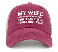 SMAZDFXX Mi Esposa Dice Que Tengo Dos Defectos. No escuches. Algo más. Gorra de Camionero para Hombre V