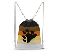 SMAZDFXX Mochila con cordón con la bandera LGBT gay y oso, ideal para deportes y gimnasio. Bolsas de lona con cordón para hombres y mujeres.