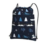 SMAZDFXX Mochila con cordón para gimnasio, impermeable, con diseño de perro de trineo, husky siberiano y de Alaska, para hombres y mujeres