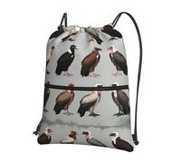 SMAZDFXX Mochila con cordón para gimnasio Vultures Of The World, impermeable, para playa, para hombre y mujer