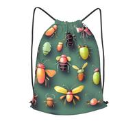 SMAZDFXX Mochila con cordón y estampado de insectos Atlas, bolsa deportiva de nailon impermeable de gran capacidad, reutilizable y gruesa.