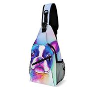 SMAZDFXX Mochila de moda para el pecho, bolso de hombro unisex para viajes diarios, bandolera pequeña con diseño de perro pitbull