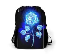 SMAZDFXX Mochila deportiva Burning Blue Rose con diseño de boca ancha y separación para ropa seca y húmeda, unisex.