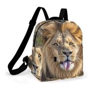 SMAZDFXX Mochila pequeña para mujer, ligera, informal, tipo cartera, con diseño de león y lengua de palo, para viajes.