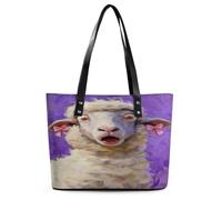 SMAZDFXX Oveja divertida-2 Realmente necesito todas estas cabras Bolso de mano para mujer Bolso de hombro de cuero moderno para mujer Adecuado para el trabajo