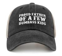 SMAZDFXX Padre Orgulloso de Unos cuantos niños tontos. Gorra de Camionero para Hombre, Gorra de Malla Moderna para otoño.