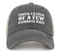 SMAZDFXX Padre Orgulloso de Unos cuantos niños tontos. Gorra de Camionero para Hombre, Gorra de Malla Moderna para otoño.