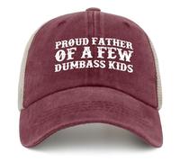 SMAZDFXX Padre Orgulloso de Unos cuantos niños tontos. Gorra de Camionero para Hombre, Gorra de Malla Moderna para otoño.