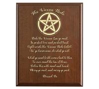 SMAZDFXX Placa de metal grabada con la leyenda Wiccan Rede y Bruja y Daño, póster retro vintage, decoración de pared, 8 x 12 pulgadas