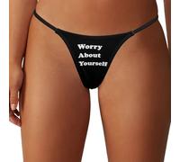 SMAZDFXX Preocúpate por ti Misma. Tangas para Mujer, Ropa Interior sin Costuras, Bikini de Tiro bajo.