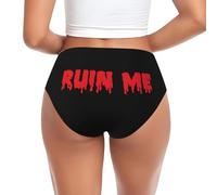 SMAZDFXX Ropa Interior para Mujer Ruin Me, Bragas Suaves, elásticas y Transpirables, Bragas sexys Estilo Hipster para Mujer.