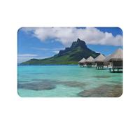 SMAZDFXX Tapete para Puerta de Entrada de 40 x 60 cm, Alfombra Interior, tapete de Entrada Tahiti Beach Antideslizante e Impermeable