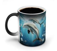 SMAZDFXX Taza de café Kiss Dolphin Tale, de cerámica, novedosa y sensible, para té, café con leche, capuchino, leche y cacao.