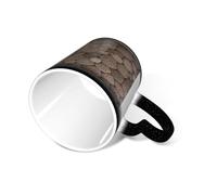 SMAZDFXX Taza de café Petoskey Stone con asa de 355 ml, taza termosensible que cambia de color, taza de cerámica In The Sky para hombres y mujeres, color negro.