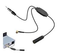 SMB Antena Autoradio, Adaptador Divisor Dab Splitter Cable, Compatible con Blaupunkt, TechniSat, Pioneer, Kenwood, Conector SMB DIN Ángulo Recto, Extensión 34.5 CM para Recepción de Radio Digital y FM