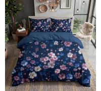 SMBHIAON Juego De Funda Nordica Cama 180 Cosmos Rosa Claro Funda Edredon 260X220Cm Y 2 X Fundas De Almohada De 50X75 Cm Fundas Nórdicas Plantas Y Flores Suave Microfibra,Rosa