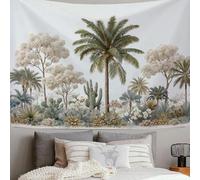 SMBHIAON Tapiz Plantas Tropicalespalmera Desierto Cactus, Tapices Extra Grandes Para Hogar Oficina Dormitorio Decoración Interior Y Exterior 230L X 150An Cm,Beige