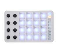 SMC PAD Controlador de Teclado MIDI USB, Teclado MIDI Bluetooth con 16 Pads Retroiluminados RGB 8 Perillas Asignables y Función de Repetición de Notas y Salida MIDI de 3,5 Mm