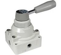 SMC Válvula Neumática Operada Por Palanca 4/3 G1/2'' - VH411-F04