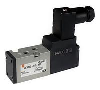 SMC Válvula Solenoide Neumática De 5/2 Vías En Línea M5x0.8 Con Sello De Caucho - VK3120-5DO-M5-Q