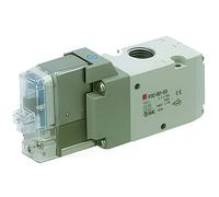 SMC Válvula Solenoide Neumática En Línea 3/2 Vías Rc3/8'' - VP542-5DU1-03A-F