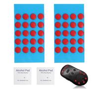 SMCEHEYA 40 patines universales de velocidad para ratón, 2 juegos de patas de ratón autoadhesivas de PTFE con puntos rojos que hacen que el mouse sea suave, accesorios para el trabajo, juegos